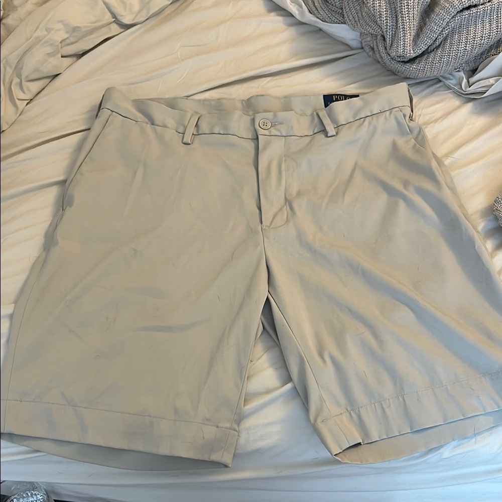 Polo by Ralph Lauren Tan Flat Front Shorts
